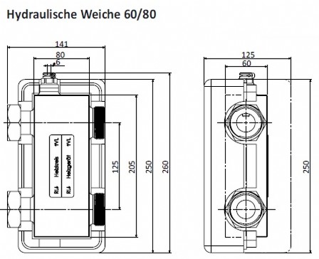 Solarbayer Hydraulische Weiche 60/80